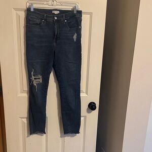Women's Distressed Blue Jeans Good American